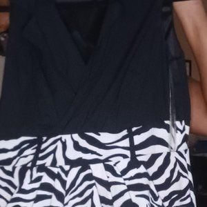 Corey P Black and Zebra print dress